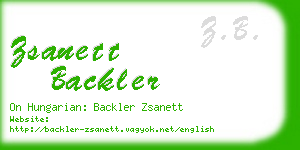 zsanett backler business card